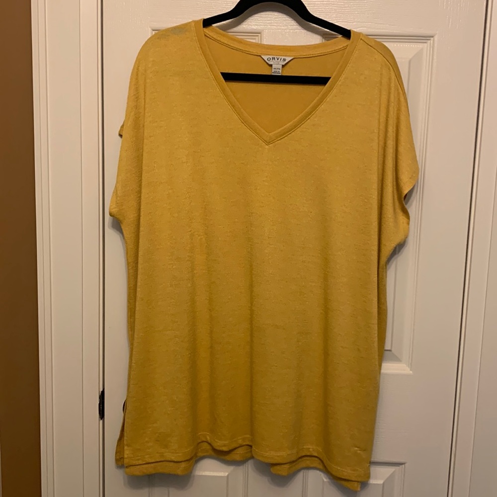 Mustard Yellow Lightweight Knit Top